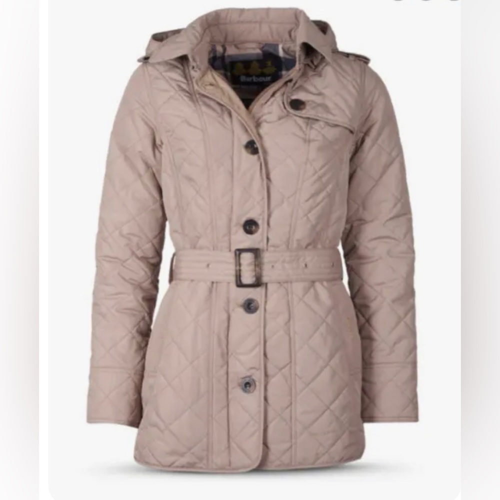 Barbour Finstown Hooded Quilted Coat 12 US NWT